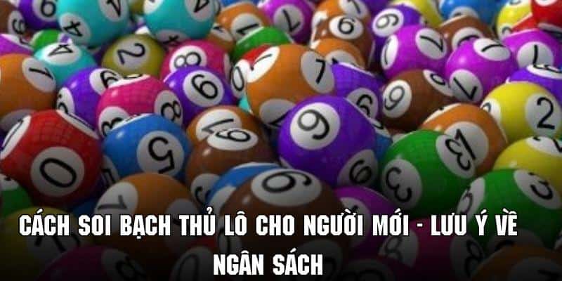 Quản lý ngân sách để áp dụng cách soi bạch thủ lô cho người mới hiệu quả